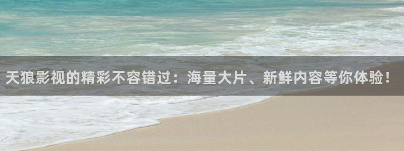 919yy影院在线观看：天狼影视的精彩不容错过：海量大片、新鲜内容等你体验！